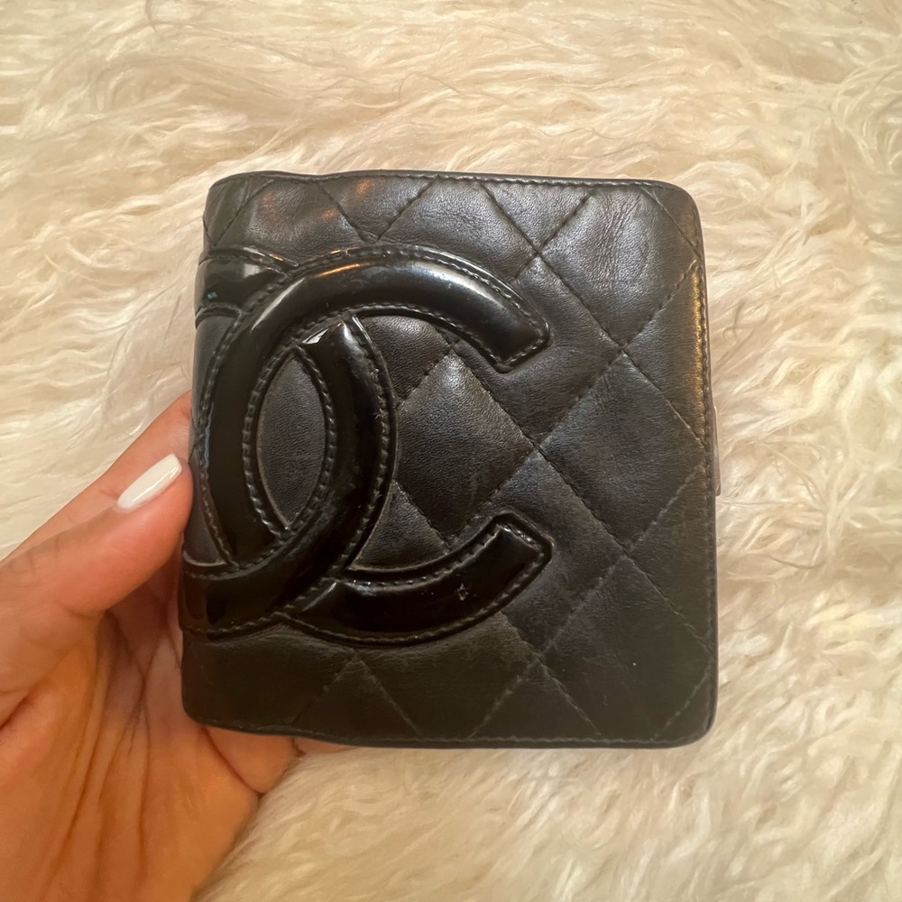 Chanel quilted cambon compact wallet